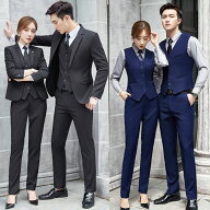 スーツセット レディース 全6色 2つボタン スリム ビジネススーツ ジャケット ベスト シャツ パンツ フォ…