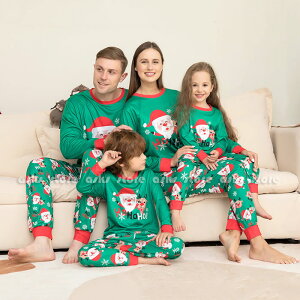 親子ペア パジャマ クリスマス ルームウェア ペアルック 長袖シャツ クリスマスイブ 家族お揃い パジャマ サンタクロース サンタコス パーティー コスプレ クリスマス元素 親子コーデ ママ