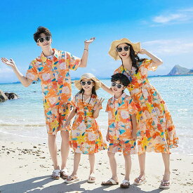 親子コーデ 家族お揃い 親子 ペアルック 親子ペア 花柄 ワンピース アロハシャツ ハーフパンツ tシャツ セットアップ 親子 夏服 コーデ ママ 女の子 総柄 可愛い パパ 男の子 キッズ 子供 リゾート 夏 海 ビーチ 旅行 アロハ ハワイ ボヘミアン風 おしゃれ