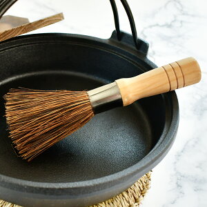 ささら 天然素材 キッチンブラシ 竹 シダ 持ち手付き 簓 南部鉄器対応 鉄フライパン 鉄鍋 グリップ 吊り下げ 紐付き ループ付き 食器洗い 焦げ落とし たわし ブラシ 洗濯ブラシ ギフト プレ