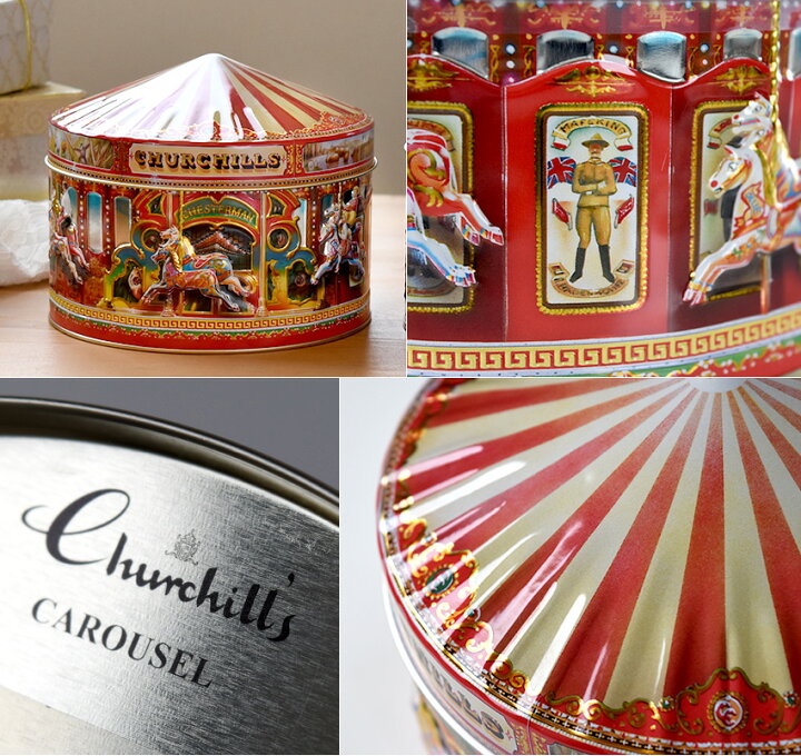 楽天市場 チャーチル メリーゴーランド缶 ショートブレッド ティン缶入り おしゃれ かわいい Churchill S Carousel カルーセル缶 ブリキ缶 レトロ缶 お菓子 クッキー ビスケット イギリス土産 おもたせ 手土産 スイーツ ギフト プレゼント 誕生日 Fd795 Montagne 楽天