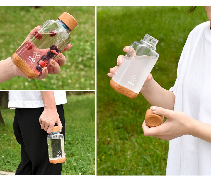 楽天市場 ウッド調 アクアボトル 500ml 目盛り付き 直飲み 水筒 マイボトル おしゃれ シンプル スタッキング 積み重ね 天然木調 木目 Bpaフリー トライタン製 クリアボトル マグボトル シェイカー ブロックスタイル 常温 持ち運び 透明 プチギフト Kt6 500 Montagne