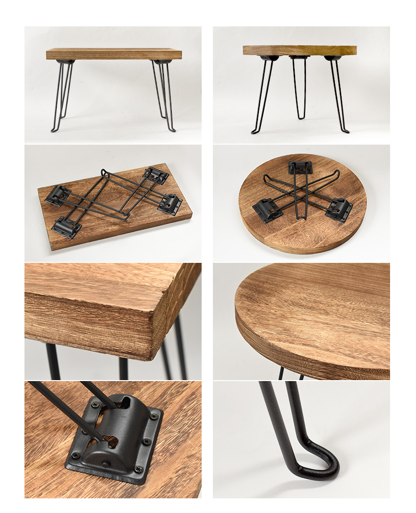 楽天市場】ヴィンテージ調 木製 ローテーブル 折り畳み 完成品 天然木