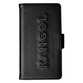 KANGOL 手帳型iPhoneケース 刺繍ロゴ入 iPhoneSE2 iPhoneSE3 iPhone11Pro iPhone11 iPhoneXR iPhoneXs iPhoneX iPhone8/7/6s/6 3ポケット ベルトタイプ カンゴール スマホケース アイフォン カード収納 本革調 3D刺繍 PUレザー VC138