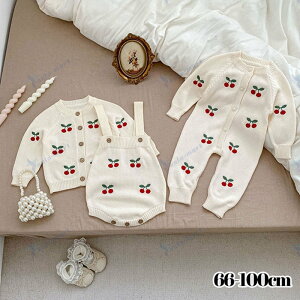 チェリー柄ニット ベビーキッズ 女の子 赤ちゃん お宮参り 退院 出産祝い ベビー 新生児 プレゼント ギフト 晴れ着 写真撮影 退院着 お食い初め 御祝 お祝い 韓国子供服 服 春 夏 秋 冬 ナチ