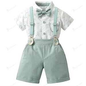 ベビー服 ベビースーツ 子供スーツ セットアップ フォーマルスーツ 上下セット キッズ 子供服 半袖 男の子 キッズスーツ 結婚式 誕生日会 出産祝い お宮参り 入園式 発表会 80cm 90cm 100cm 110cm 1