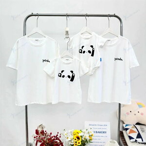 親子 ペアルック 赤ちゃん Tシャツ tシャツ ロンパース 親子コーデ 夏 親子ペアルック 親子お揃い ベビー服 男の子 女の子 半袖 tシャツ 子供服 キッズ かわいいパンダ柄 レディース メンズ