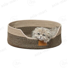 新品 猫ベッド ペットベッド 丸型 編み込み猫ベッド ペットベッド 無地 猫用ベッド 通年 犬猫寝具 耐摩耗性と耐傷性 ハウス 寝床 冬 寝床 滑り止め