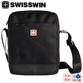 SWISSWIN ショルダー バッグ メンズ ショルダーバック ショルダー バッグ シンプル 黒 ワンショルダーバッグ 斜めがけバッグ 斜めがけ バッグ 軽量 軽い メッセンジャーバッグ 斜め掛け 敬老の日 ブランド ビジネス 無地 SW9006