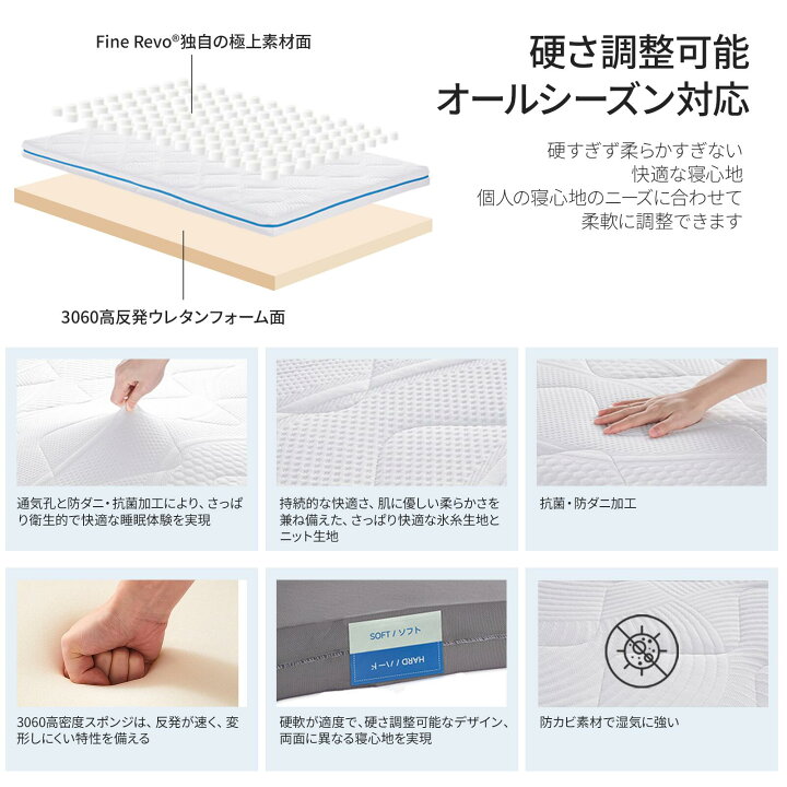 楽天市場】マットレス 三つ折り 折りたたみ コンパクト 三つ折 腰 高 