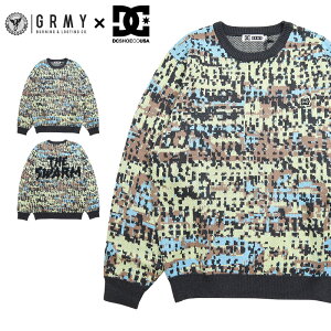 �O���C�~�[ �j�b�g GRIMEY DC SHOES �R���{ �Z�[�^�[ �����Y �N���[�l�b�N �X�g���[�g �u�����h �I�[�o�[�T�C�Y �傫�� ������� �j�� �J�W���A�� �t �H �~ grimey25aw003 �}���` M L XL