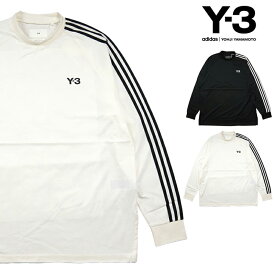 【お買い物マラソン！女性限定10％OFFクーポン配布】Y-3 ロンT ワイスリー 長袖Tシャツ レディース メンズ 女性 男性 春 夏 ブランド YOHJI YAMAMOYO Y3 トップス 人気 誕生日 プレゼント ギフト y3096 ブラック オフホワイト S M L XL