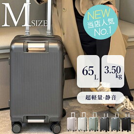 スーツケース Mサイズ 軽量 大型 キャリーケース ハードタイプ 静音ダブルキャスター TSAロック付き ファスナー式 約7泊～10泊用 大容量 シンプル おしゃれ 可愛い メンズ レディース 修学旅行 海外 国内 ビジネス 出張