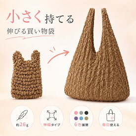 ＼開始26時間限定【297円/点】3点購入クーポン／エコバッグ 伸びる買い物袋 コンパクト レディース メッシュバッグ 軽量 伸縮タイプ 小さく持てる サブバッグ 買い物袋 折りたたみ 大容量 おしゃれ