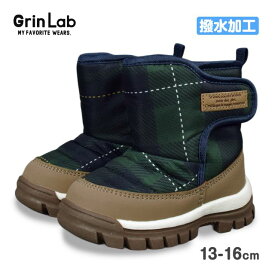 【送料無料】スノーブーツ キッズ 子供 男の子 Grin Lab 撥水 マジックテープ スノトレ☆全2色【スーパーセール】