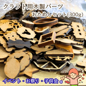 【木製パーツ 森のカケラ おためしセット300g】工作 木工 図工 小学生 材料 素材 木製 大容量 詰め合わせ 夏休み 業務用 自由研究 木育 端材 ワークショップ 体験 クラフト 子ども 宿題 レクリエーション 素材 子供会 親子会 幼稚園 保育園 宝探し お祭り 出店 つかみ取り