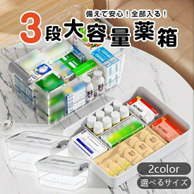 「 P5倍＋5％OFF」救急箱 きゅうきゅうばこ 薬箱 救急セット 防水防塵 コンパクト 透明 ハンドル付き 仕切り 収納ボックス 収納箱 プラスチック ツールボックス 道具箱 工具箱 外傷薬用 薬品 救急 応急手当 家庭用 車載