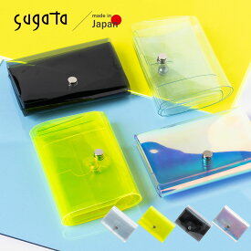 【sugata】コンビニエンスウォレット（スモール）三つ折り 透明 クリア 半透明 日本製 財布 送料無料 新生活 ギフト プレゼント プチギフト