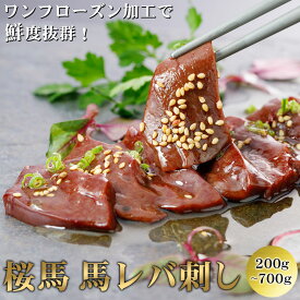 お中元【桜馬】馬レバ刺し 生食用 (小分けパック) レバー 馬刺し 選べる200g～700g 新鮮 レバ刺し 馬 真空小分けパック 人気 赤身 馬肉 専門店 阿蘇牧場 父の日