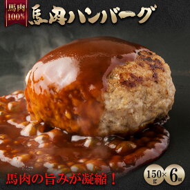 馬肉ハンバーグ 阿蘇牧場 馬肉100％ 【150g×6個】【900g】 馬肉の旨みが凝縮！焼くだけ 簡単調理 冷凍 個包装 ギフト 衛生管理国際認証取得 お取り寄せグルメ 父の日 お中元　お歳暮