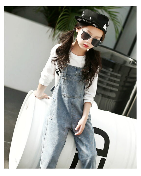 楽天市場 オーバーオール キッズ デニム サロペット 長ズボン つなぎ パンツ 幼稚園 小学生 中学生 子供 服 女の子 ガールズ ジュニア 子供服 おしゃれ 可愛い かっこいい 流行 プチプラ ファッション 子ども服 春 夏 秋 冬 お揃い ダンス 110cm 1cm 130cm