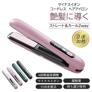 ���e�Ɠd �X�g���[�g ���x���� �w�A�A�C���� �g�ѕ֗� �w�A�X�^�C�����O �R�[�h���X �J�[�� 5000mAh �ߔM�h�~ USB�[�d�� 4�i�K���x���� �}�����M �y�� ���s�p �~�j�A�C���� 2way �|�[�^�u��