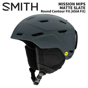 SMITH X~X wbg MISSION MIPS MATTE SLATE Round Contour FitiASIA Fitj24-25 f