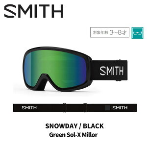 SMITH X~X S[O SNOWDAY / BLACK / GREEN SOL-X MIRROR 25-26 f