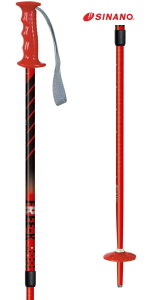 子供用 SINANO 【23/24・フリーK レッド】シナノ 伸縮ストック サイズ調整可能範囲【70-100cm】スキー用伸縮ポール