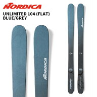 NORDICA ノルディカ スキー板 UNLIMITED 104 (FLAT) BLUE/GREY 板単品 25-26 モデル