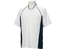 [asics]アシックスベースボールシャツ(BAD013)(0150)ホワイト/ネイビー
