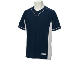 [asics]アシックスベースボールシャツ(BAD021)(5001)ネイビー/ホワイト