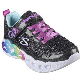 [SKECHERS]スケッチャーズ光るキッズシューズINFINITE HEART LIGHTS - FRESH(303752L)(BKTQ)ブラック/ターコイズ