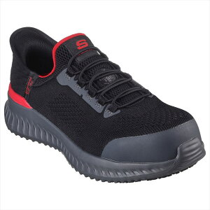 [SKECHERS WORK]�X�P�b�`���[�Y���[�N�����Y�X���b�v�C���Y��ƌCTILIDO-FLETCHIT(200206W)(BKRD)�u���b�N/���b�h