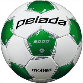 モルテン サッカーボール検定4号球 ペレーダ3000 F4L3000-WG ホワイト×メタリックグリーン
