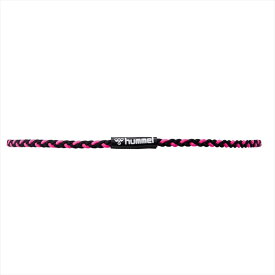 【4点までメール便可】[hummel]ヒュンメル三つ編みヘアゴム(HFA9112)(9025)ブラック/ピンク