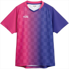 ヴィクタス 男女兼用ゲームシャツ バーティカルグラデーション GS 612101 7181 ホットピンク×バイオレット