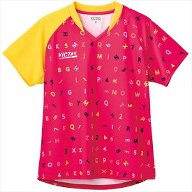 [VICTAS]ヴィクタスレディースゲームシャツポップフォント レディスゲームシャツ(612303)(7100)ホットピンク