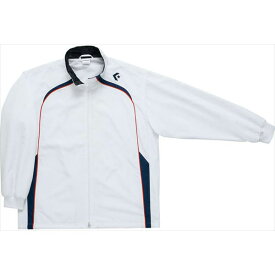 コンバース ジュニア ウォームアップジャケット 裾ボックスタイプ CB482503S 1129 ホワイト×ネイビー