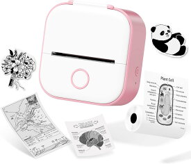 [レビュー特典] Phomemo T02 ミニプリンター サーマルプリンター モバイルプリンター ラベルプリンター スマホ対応 メモプリンター 手帳プリンター 勉強用 203dpi スマホ専用 モノクロ 感熱式 フォトプリンター 充電でき ギフト 葉書 写真 メモ 手帳 リスト 予定表 53mm幅