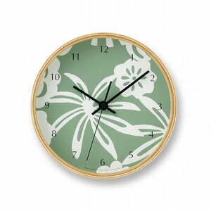 Lemnos レムノス hana-tsubame ハナ-ツバメ THL-0102 花緑 時計 ナチュラル 掛時計 ウォールクロック 北欧 ブルーグリーン 青 緑 アニマル 動物 鳥 バード 木製 ウッド シンプル