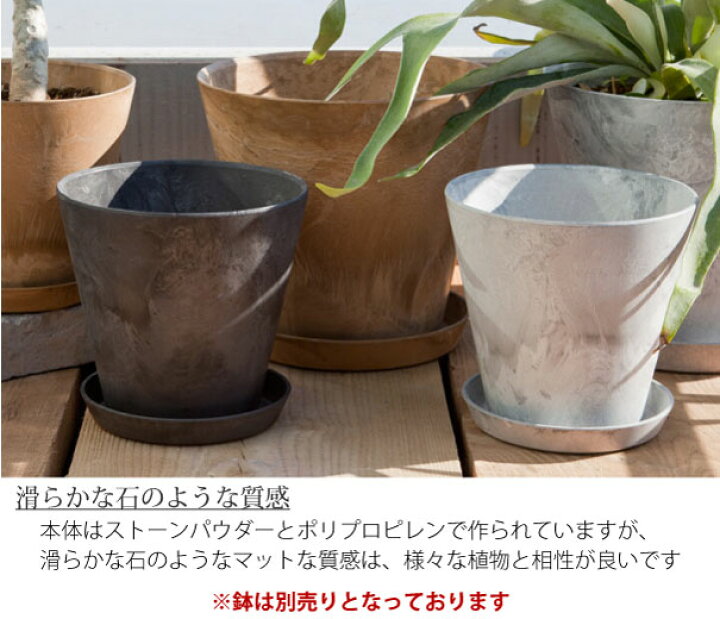 楽天市場 新色テラコッタ追加 Amabro Art Stone Saucer Ssサイズ ソーサー 受け皿 鉢皿 プラスチック グレー ブラック ブラウン ネイビー テラコッタ オレンジ 5号 Asquisse
