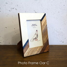 ＼ポイント最大37倍 27日 9:59まで／フォトフレーム 写真立て PHOTO FRAME OAR C 写真 壁掛け ウッド 木製 ホワイト 白 ネイビー ネイティブ ブラウン ベージュ