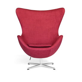 エッグチェア アルネ・ヤコ・uセン デザイナーズチェア デザイナーズ 北欧 家具 椅子 イス リプロダクト ジェネリック ラウンジチェア おしゃれ 完成品 ミッドセンチュリー ファブリック 布 ブルー ネイビー レッド Ecom
