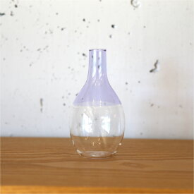 ガラスベースツートンS パープル 紫 花瓶 おしゃれ 一輪挿し 小さい 小さな フラワーベース ガラス シンプル 北欧 インテリア かわいい アンティーク ヴィンテージ ドライフラワー HS2816