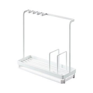 tower タワー スポンジ&クリーニングツールスタンド スポンジホルダー スポンジラック シンク ラック ブラシ 洗剤 浮かす 収納 キッチン スポンジ 置き かわいい おしゃれ モダン シンプル