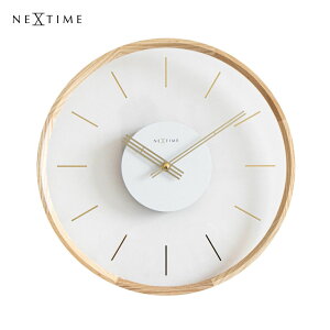 NeXtime Kuram ネクスタイム 時計 掛け時計 壁掛け 木 木製 木目 静か 静音 アンティーク レトロ ミッドセンチュリー かわいい アナログ 北欧 モダン ナチュラル おしゃれ リビング インテリア シ