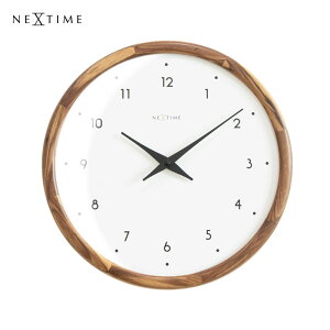 NeXtime Point RO ネクスタイム 時計 掛け時計 壁掛け 木 木製 木目 スイープムーブメント 静か 静音 アンティーク レトロ ミッドセンチュリー かわいい アナログ 北欧 モダン ナチュラル おしゃ