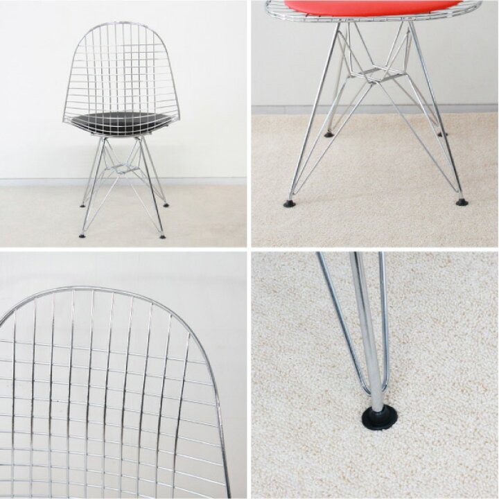 楽天市場】【2脚セット】EAMES wire chair DSR イームズワイヤーチェア 