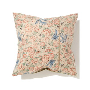 BasShu Cushion Cover Floral �N�b�V�����J�o�[ �A�� �ԕ� �x�[�W�� �A�C�{���[ 45×45cm �N�b�V���� �􂦂� �k�� ������� �C���e���A �i�`������ �� �R�b�g�� �A���e�B�[�N �r���e�[�W 98135